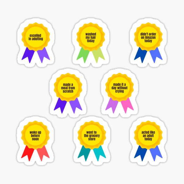 72 Funny Stickers for Adults (Updated) - Adulting Stickers & Adult  Achievement Stickers Because Adulting is Hard! Perfect Gag Gifts for  Coworkers 
