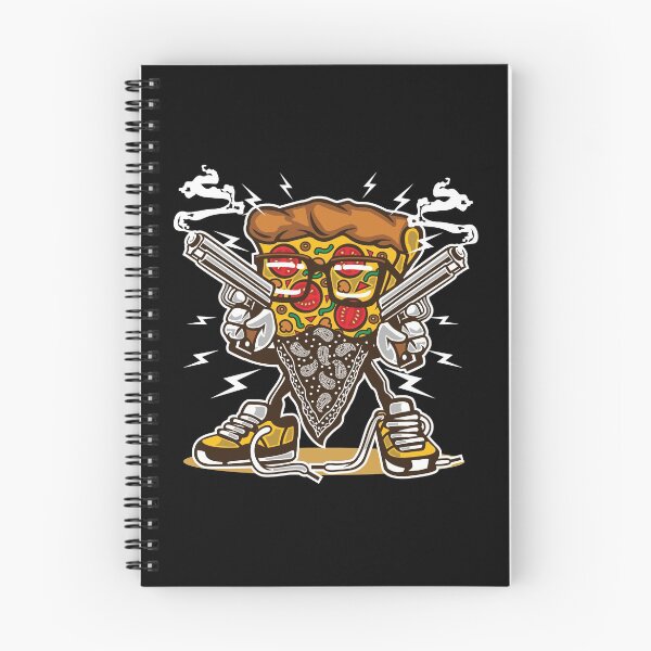 Item preview, Gun Wielding Pizza Loving Geek Cartoon designed and sold by ThatMerchStore.