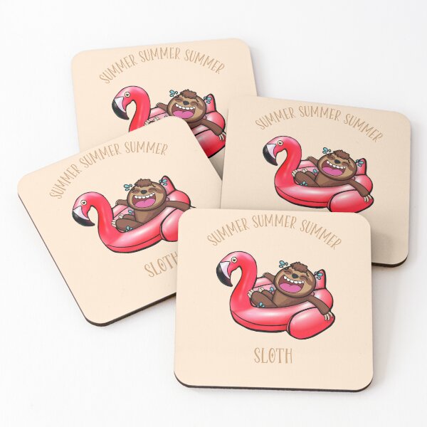 Item preview, Funny summer surfing a flamingo sloth designed and sold by TipTopTapo.
