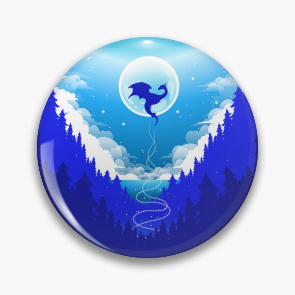 Item preview, Here There Be Dragons Blue Art Illustration designed and sold by Ericas-art.