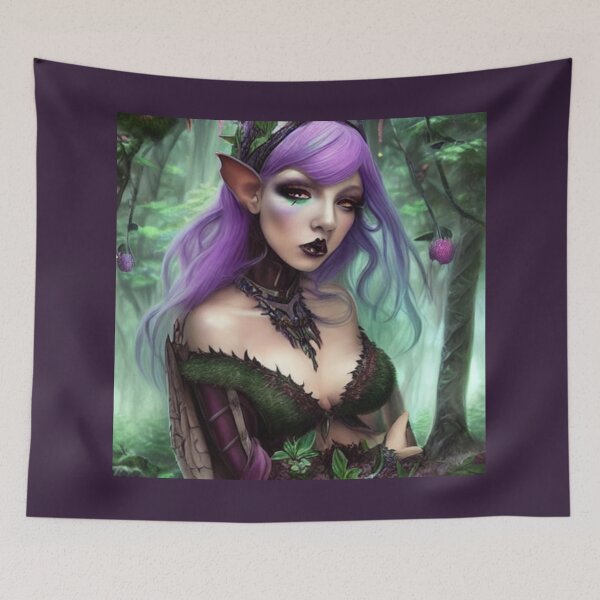 Item preview, Goth elf with purple hair  designed and sold by dwhowe.