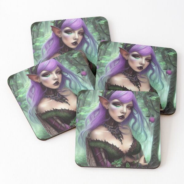 Item preview, Goth elf with purple hair  designed and sold by dwhowe.