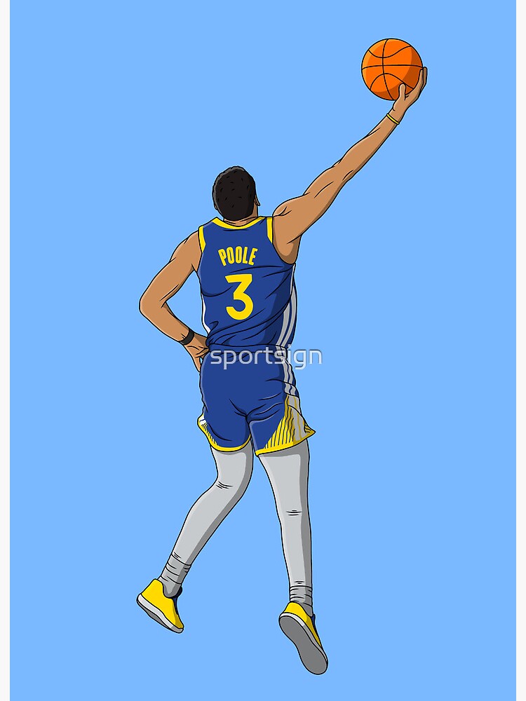 Jordan Poole Golden State Warriors Basketball Art Board Print