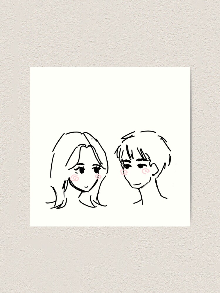 Cute couple drawing