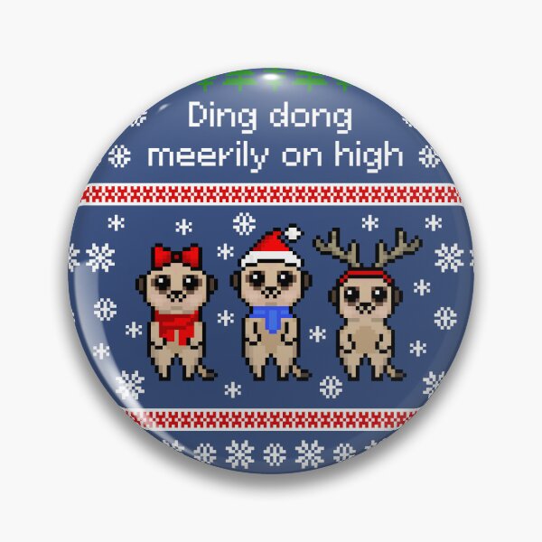 Item preview, Cute Christmas Meercats Pun Ding Dong Meerily on High designed and sold by Pixe11y.