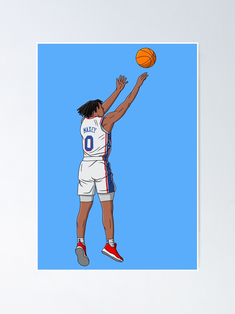 Tyrese Maxey Basketball Paper Poster 76ers 5 - Tyrese Maxey - Posters and  Art Prints