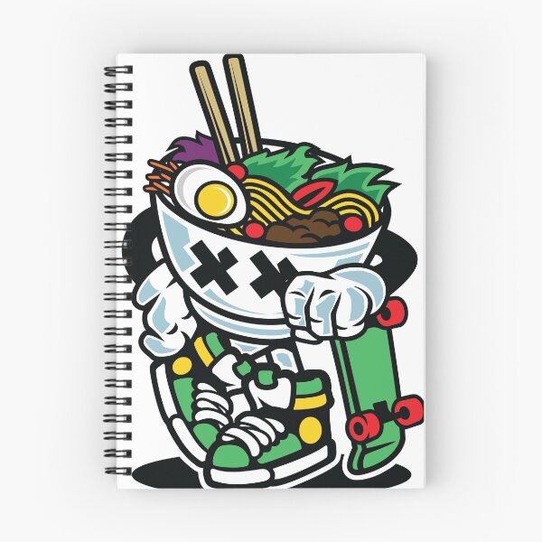 Item preview, Ramen Noodles Style Skateboarder Cartoon designed and sold by ThatMerchStore.