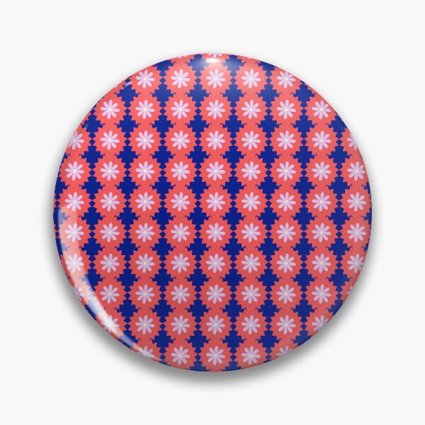 Item preview, Pale Lavender Flower, Coral Red and Blue Pattern designed and sold by ridhiandparidhi.