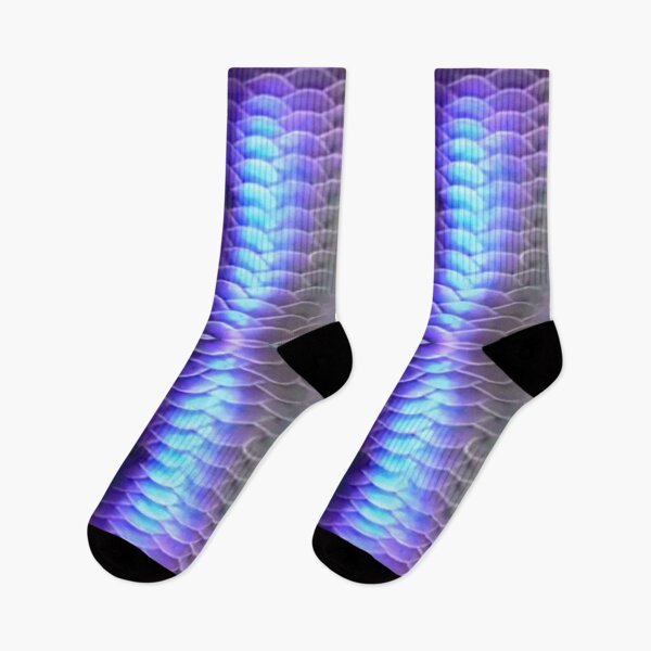 Aperçu de l'œuvre Motif écailles d'Arowana bleu et violet créée et vendue par Artistability.