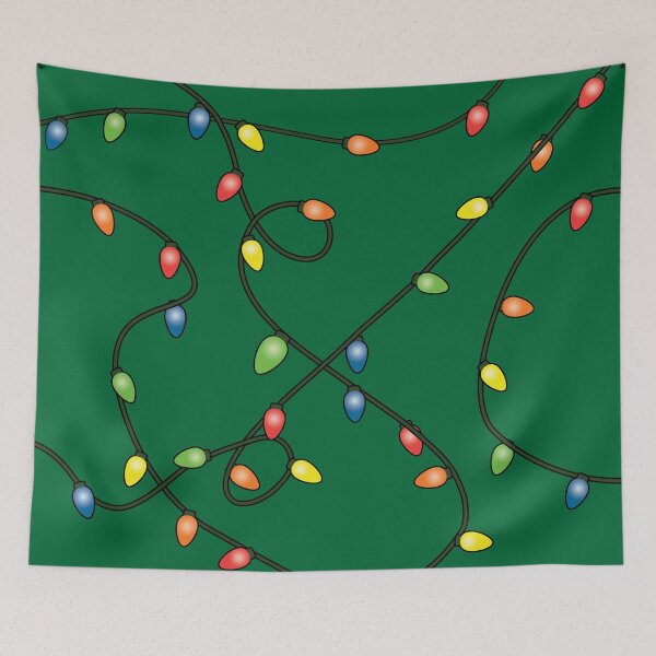 Item preview, Christmas Holiday Lights on Green designed and sold by HectorCantres.
