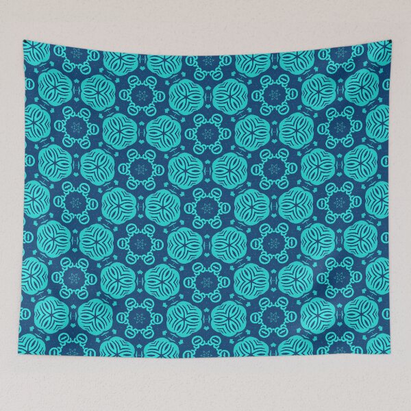 Item preview, Sky Blue Honeycomb Geometric Seamless Pattern Print designed and sold by protegra.