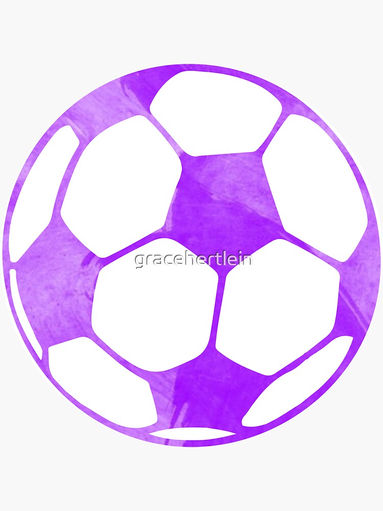 “Purple Soccer Ball” Sticker by gracehertlein | Redbubble