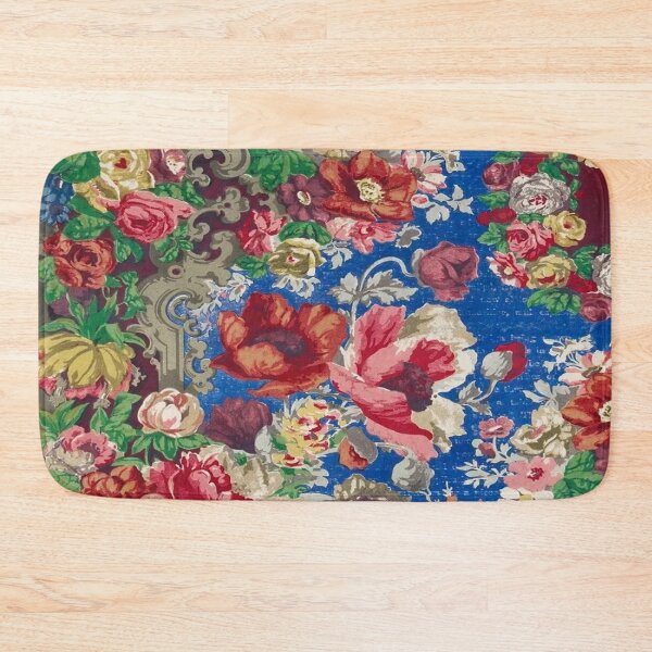 Item preview, Floral art on blue designed and sold by Maggie Vieira.