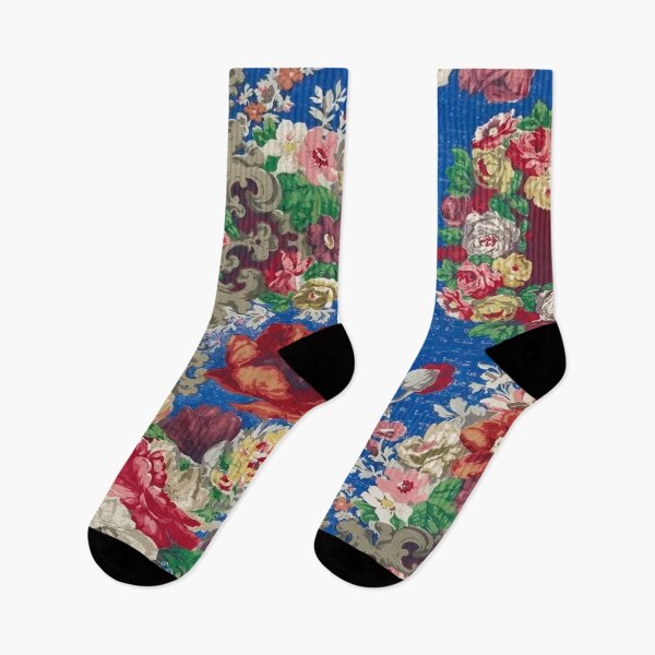 Item preview, Floral art on blue designed and sold by Maggie Vieira.