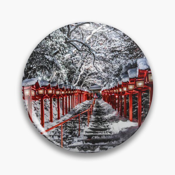 Item preview, Camino invernal al santuario Kibune, Kioto | Linternas japonesas designed and sold by Art-by-Geoff.