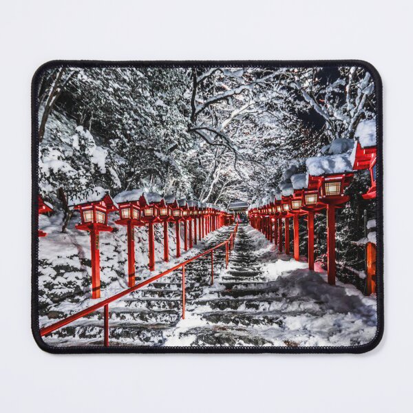 Item preview, Winter Path to Kibune Shrine, Kyoto | Japanese Lanterns designed and sold by Art-by-Geoff.