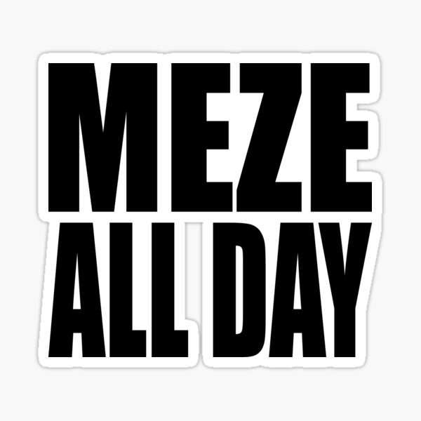Vista previa del artículo con la obra «MEZE TODO EL DIA», diseñado y vendido por PuddleMart.