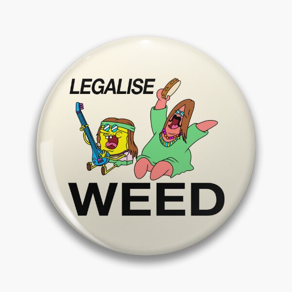 Artikelvorschau, Legalisieren Sie Weed - Lustiger Hippie Spongebob und Patrick entworfen und verkauft von Picket Club.