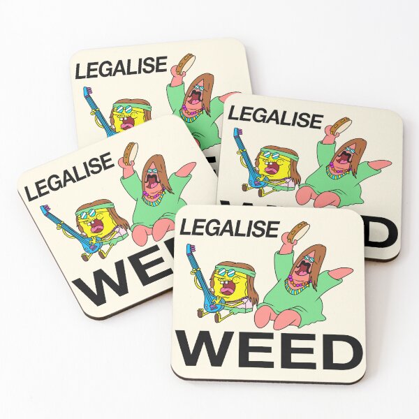 Item preview, Legalise Weed - Funny Hippie Spongebob And Patrick designed and sold by Picket Club.
