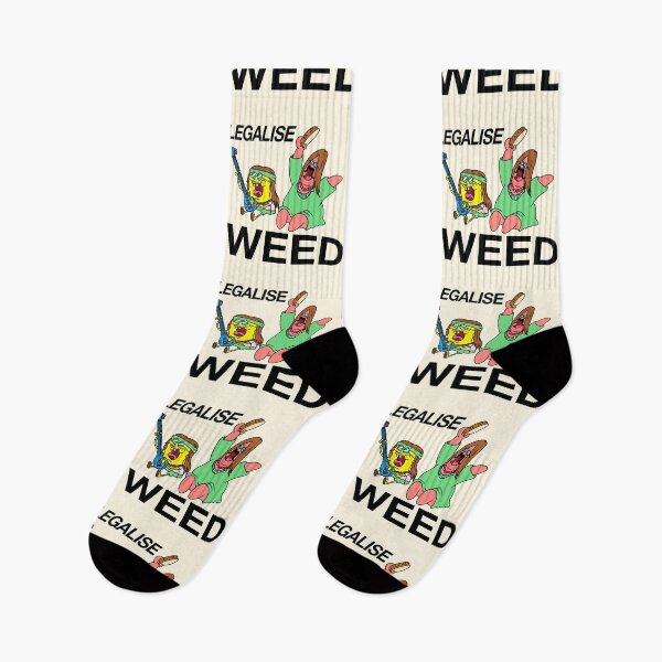 Artikelvorschau, Legalisieren Sie Weed - Lustiger Hippie Spongebob und Patrick entworfen und verkauft von Picket Club.