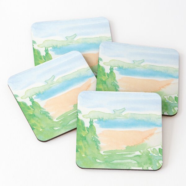 Item preview, Abstract Evergreens by the Sea Watercolor designed and sold by TiffanyMackay.