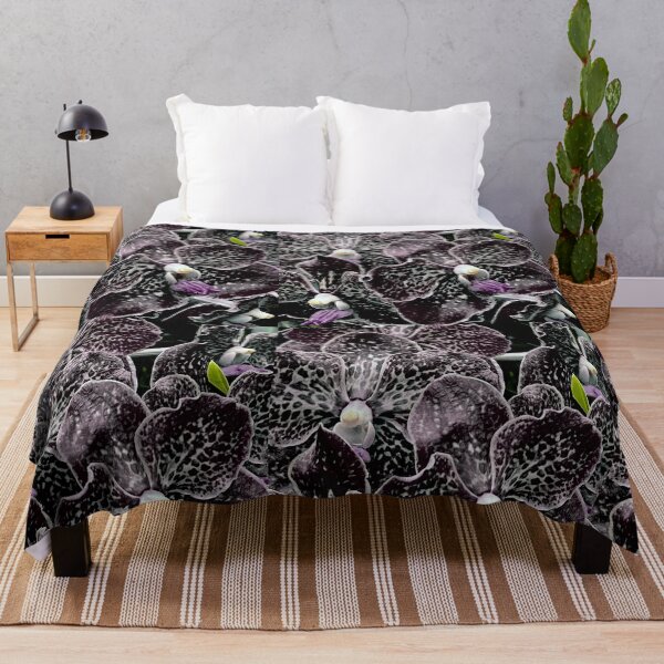 Item preview, Black White Orchids with Violet tone and a bit of green yellow, Flower Photography designed and sold by Gulnaz Turdalieva.