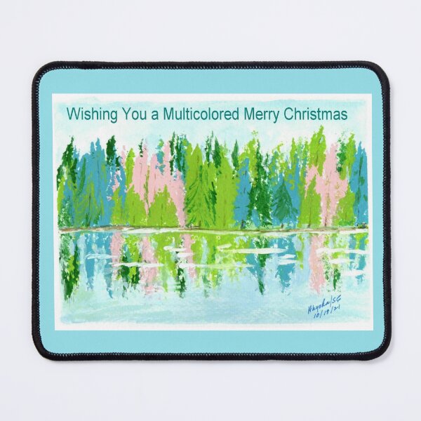 Item preview, Multicolored Christmas Forest With Message designed and sold by Art-by-Ahyoka.