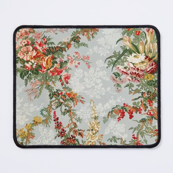 Item preview, Vintage floral art on light blue designed and sold by Maggie Vieira.