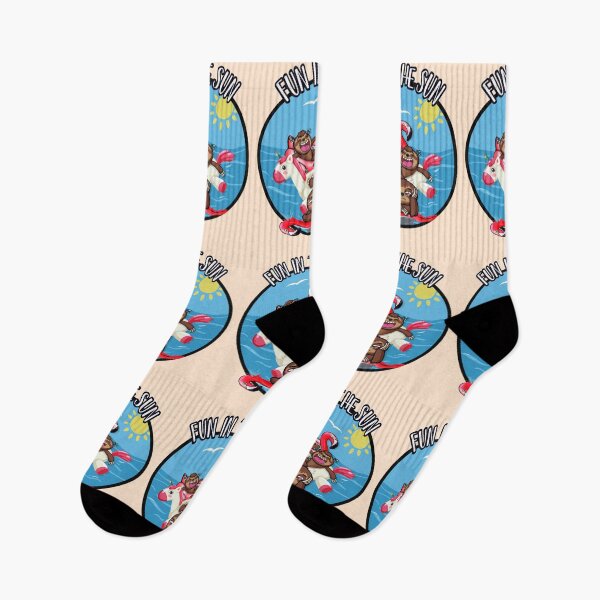 Item preview, Fun summer sloths on flamingos and unicorn  designed and sold by TipTopTapo.