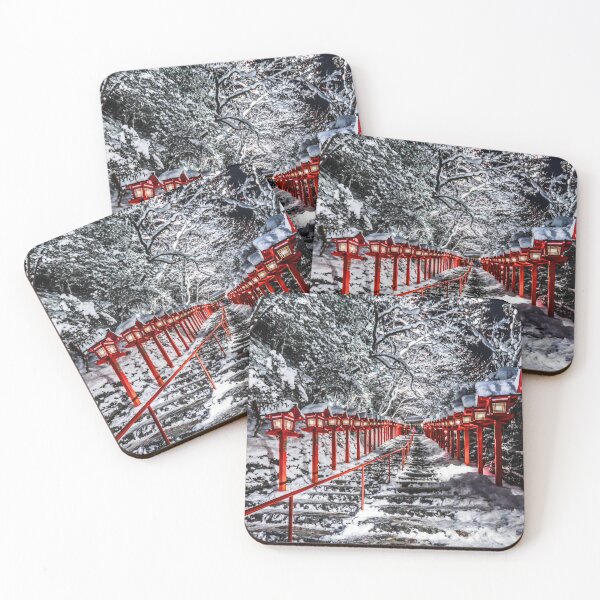 Item preview, Winter Path to Kibune Shrine, Kyoto | Japanese Lanterns designed and sold by Art-by-Geoff.