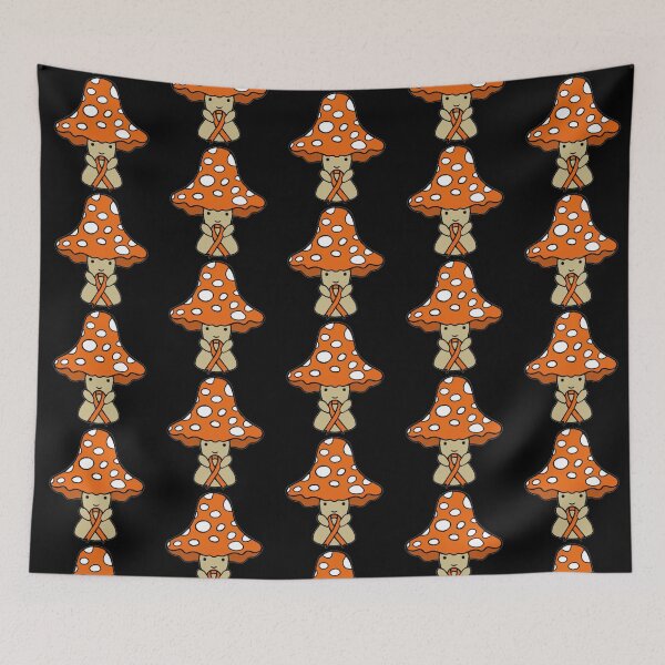 Item preview, Mushroom holding a big Awareness Ribbon (Orange) designed and sold by CaitlynConnor.