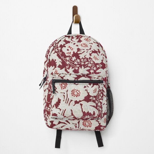 Item preview, Vintage white floral art on burgundy designed and sold by Maggie Vieira.