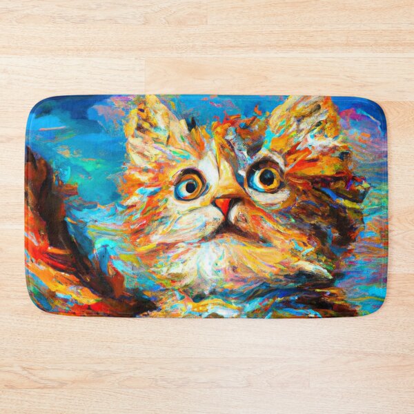 Item preview, Kitten No.2 - colorful impressionistic portrait of a kitten. designed and sold by BLACKSUN-SHOP.