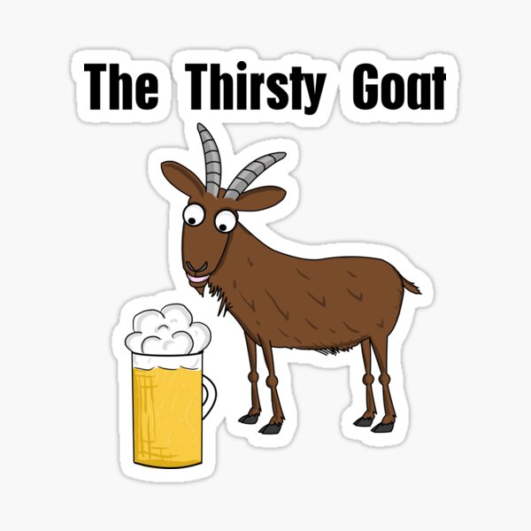 Neil, The Thirsty Goat Sticker