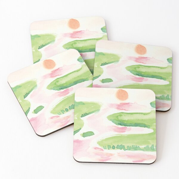 Item preview, Abstract Sunset Over the Marsh Watercolor designed and sold by TiffanyMackay.