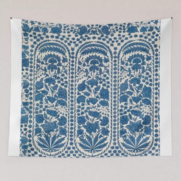 Item preview, Vintage blue floral on white designed and sold by Maggie Vieira.