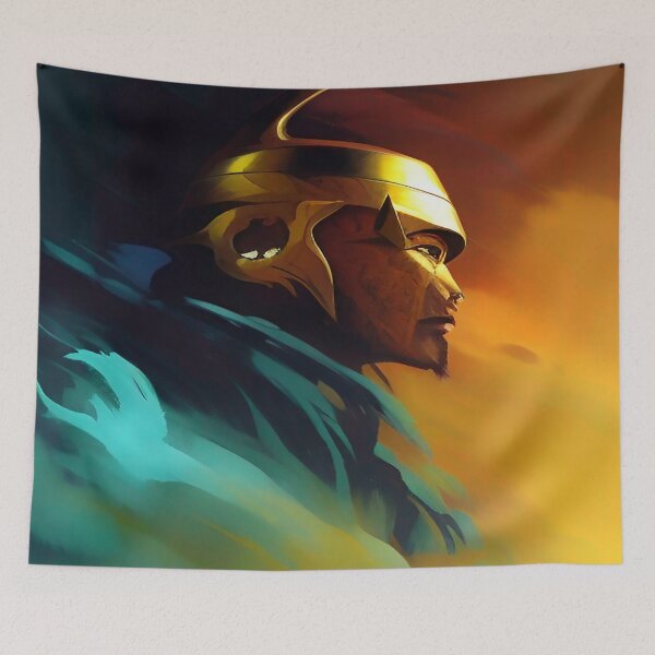 Item preview, Fierce Warrior with Golden Sunset Backdrop designed and sold by deniselynnimage.
