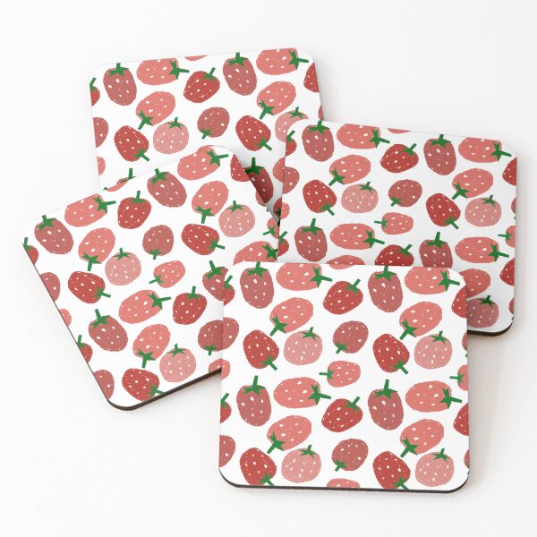 Item preview, Doodly strawberries fruit seamless pattern designed and sold by tamongg14.