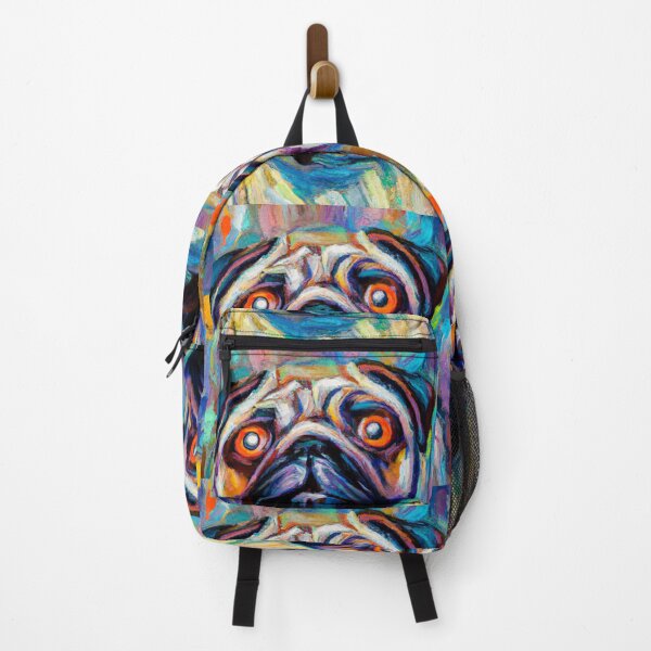 Item preview, Pug Eyes - colorful impressionistic portrait of a pug dog. designed and sold by BLACKSUN-SHOP.