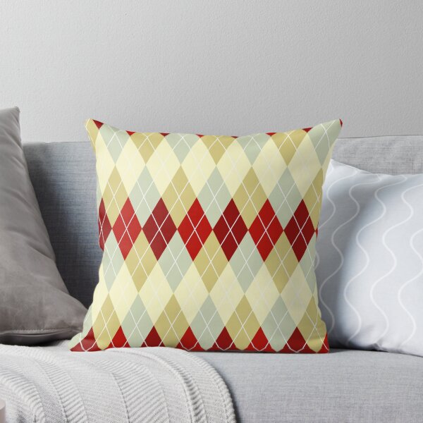 Item preview, Red Gray Beige and Taupe Argyle designed and sold by SaradaBoru.