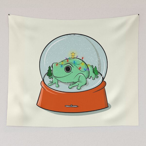 Item preview, Snow Globe Christmas Frog Edward Card  designed and sold by Rae Smitty.