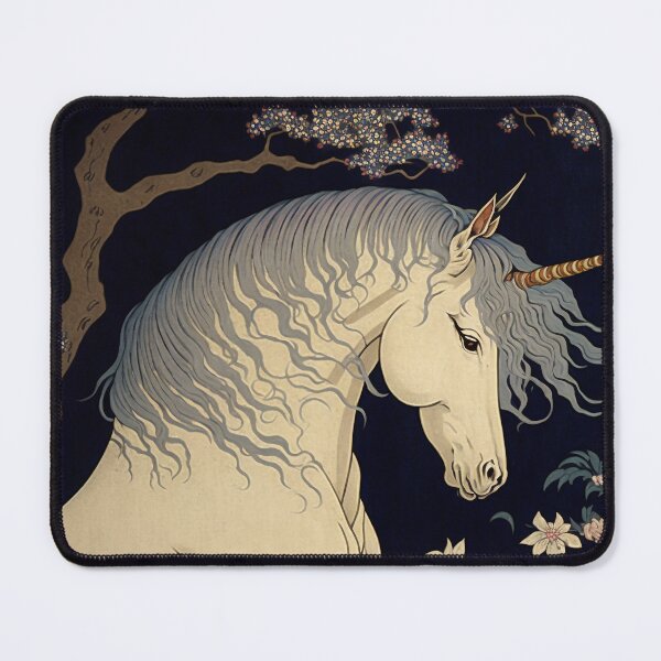 Item preview, The Last Unicorn Vintage Ukiyo-e designed and sold by JigglePeek.