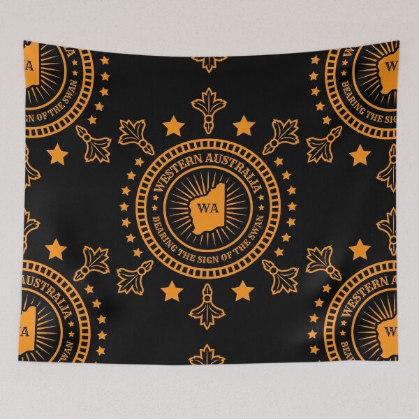 Item preview, Western Australia Motto Map - WA Bearing the Sign of the Swan designed and sold by Ranggasme.
