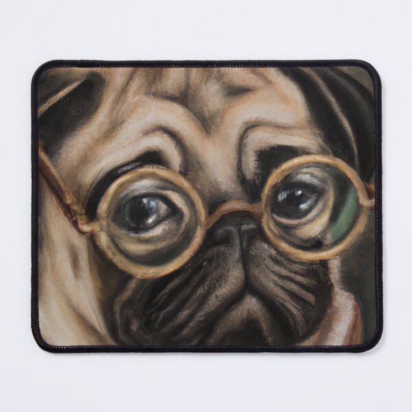 Item preview, Pugs Scholar - A surrealist-style portrait of a pug dog. designed and sold by BLACKSUN-SHOP.