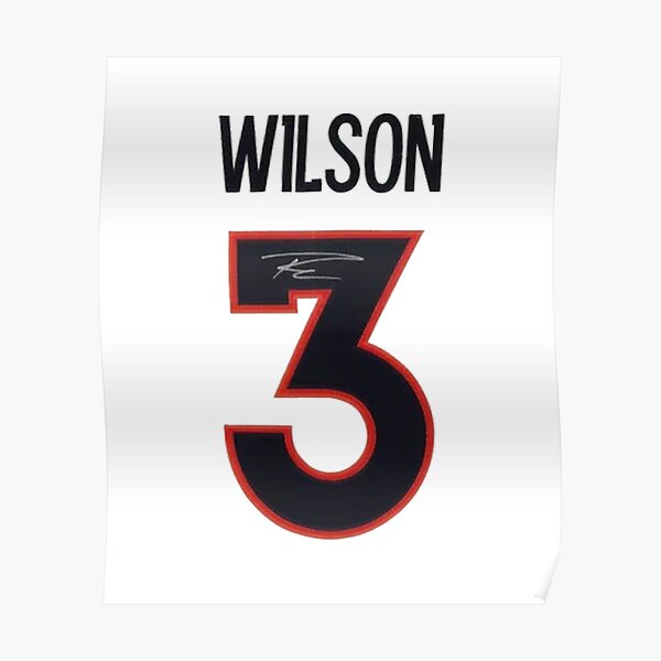 HOT!!! Russell Wilson #3 Denver Broncos Name & Number Navy Orange  Cotton T-Shirt