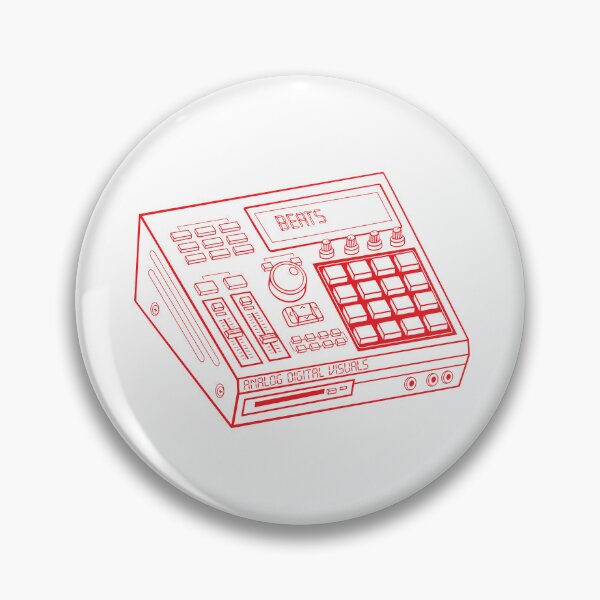 Item preview, Hip Hop Sampler Retro Graphic (Red Lines) Analog / Music designed and sold by analogdigitalvz.
