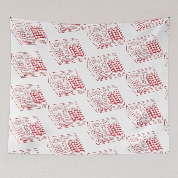 Item preview, Hip Hop Sampler Retro Graphic (Red Lines) Analog / Music designed and sold by analogdigitalvz.