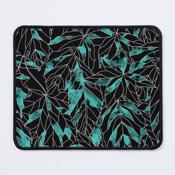 Item preview, Teal and Black Colored Leaf Patterns designed and sold by bloodberi.