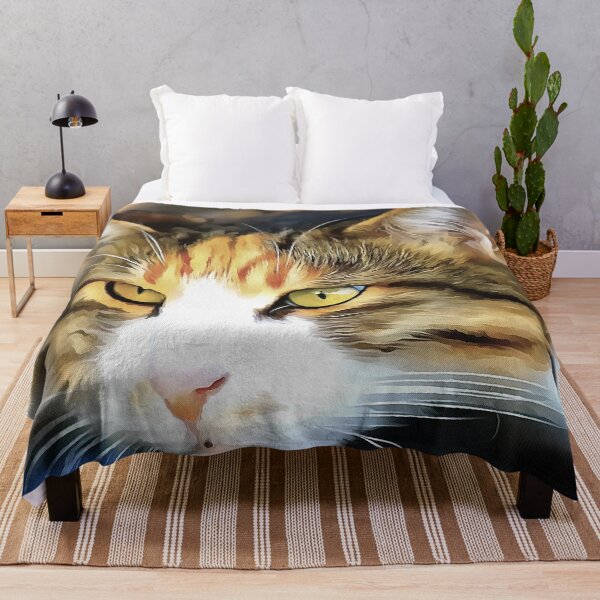 Item preview, Yellow-Eyed Calico Cat Realistic Pet Portrait designed and sold by taiche.