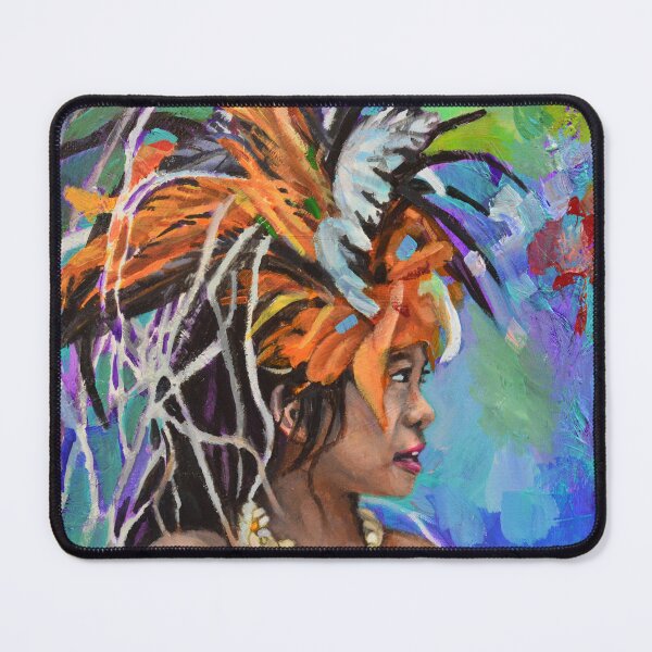 Item preview, Polynesian Girl in Headdress designed and sold by AmandaFineArt.